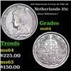 Image 1 : 1918 Netherlands 25 Cents 25c KM# 146 Grades Choice Unc