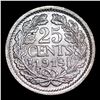Image 3 : 1918 Netherlands 25 Cents 25c KM# 146 Grades Choice Unc