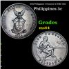 Image 1 : 1944 Philippines 5 Centavos 5c KM# 180a Grades Choice Unc
