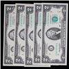 Image 2 : 5x Consecutive 2003A $2 Federal Reserve Notes (Philadelphia, PA), All CU Grades CU