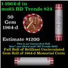 Image 1 : Shotgun Lincoln 1c roll, 1964-d 50 pcs Bank Wrapper.