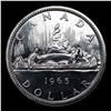 Image 3 : 1965 Small Beads, Pointed 5 Canada Dollar $1 Grades GEM++ PL
