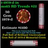 Image 1 : Shotgun Lincoln 1c roll, 1979-d 50 pcs Bank Wrapper.