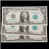 Image 2 : 3x Consecutive 1977A $1 Federal Reserve Notes (New York, NY), All CU Grades CU