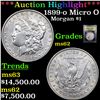 Image 1 : ***Auction Highlight*** 1899-o Micro O Morgan Dollar $1 Graded Select Unc BY USCG (fc)