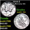 Image 1 : 1944-d Mercury Dime 10c Grades GEM+ FSB