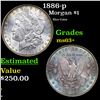 Image 1 : 1886-p Morgan Dollar $1 Grades Select+ Unc