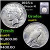 Image 1 : 1925-s Peace Dollar $1 Grades Select+ Unc By SEGS