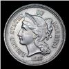 Image 2 : 1867 Three Cent Copper Nickel 3cn Grades Select+ Unc