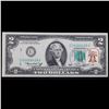 Image 2 : 1976 $2 Federal Reserve Note 1st Day of Issue, with Stamp Grades Gem CU