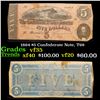 Image 1 : 1864 $5 Confederate Note, T69 Grades vf++