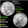 Image 1 : 1923-p Peace Dollar $1 Grades Choice+ Unc