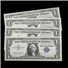 Image 2 : 4x Consecutive 1957A $1 Blue Seal Silver Certificates, All CU Grades CU