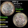 Image 1 : 1881-p Morgan Dollar $1 Grades Choice+ Unc