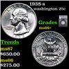 Image 1 : 1938-s Washington Quarter 25c Graded ms66+ By SEGS