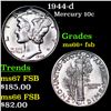 Image 1 : 1944-d Mercury Dime 10c Grades GEM++ FSB