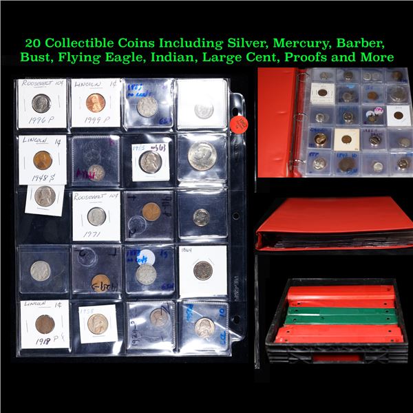 Huge Liifetime Collection - Too Many Coins To Auction Individually - This Lot is For One Page of 20 