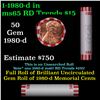 Image 1 : Shotgun Lincoln 1c roll, 1980-d 50 pcs Bank Wrapper.