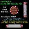 Image 1 : Shotgun Lincoln 1c roll, 1980-p 50 pcs Bank Wrapper.