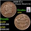 Image 1 : 1829 Classic Head half cent C-1 1/2c Graded xf45 By SEGS