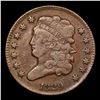 Image 2 : 1829 Classic Head half cent C-1 1/2c Graded xf45 By SEGS
