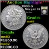 Image 1 : ***Auction Highlight*** 1886-o Morgan Dollar $1 Graded Select Unc BY USCG (fc)