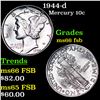 Image 1 : 1944-d Mercury Dime 10c Grades GEM+ FSB