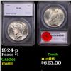 Image 1 : 1924-p Peace Dollar $1 Graded ms66 By SEGS
