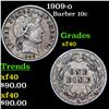 Image 1 : 1909-o Barber Dime 10c Grades xf
