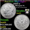 Image 1 : ***Auction Highlight*** 1893-o Morgan Dollar $1 Graded Select Unc BY USCG (fc)