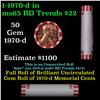 Image 1 : Shotgun Lincoln 1c roll, 1970-d 50 pcs Bank Wrapper.