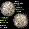 Image 1 : 1884-o Morgan Dollar $1 Grades Choice+ Unc