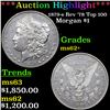 Image 1 : ***Auction Highlight*** 1879-s Rev '78 Top 100 Morgan Dollar $1 Graded Select Unc BY USCG (fc)