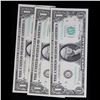 Image 2 : 3x Consecutive 1963A $1 Federal Reserve Notes (Philadelphia, PA), All CU Grades CU