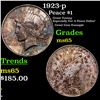 Image 1 : 1923-p Peace Dollar $1 Grades GEM Unc