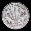 Image 3 : 1944S Australia 3 Pence 3p KM# 37 Grades Select Unc