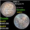 Image 1 : 1881-s Morgan Dollar $1 Grades Choice+ Unc