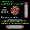 Image 1 : Shotgun Lincoln 1c roll, 1962-d 50 pcs Bank Wrapper.