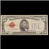 Image 2 : 1928C $5 Red Seal United States Note Fr-1528 Grades vf+