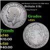 Image 1 : 1920 Britain 1/2 Crown 1/2c KM# 818.1a Grades vf+