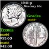 Image 1 : 1941-p Mercury Dime 10c Grades GEM+ Unc