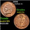 Image 1 : 1906 Indian Cent 1c Grades Choice Unc BN