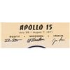 Image 2 : Apollo 15 Flown Flag on Crew-Signed Certificate