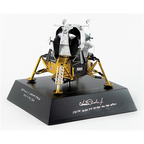 Charlie Duke Signed Apollo Lunar Module Model