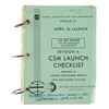 Image 1 : Fred Haise's Training-Used Apollo 16 CSM Launch Checklist