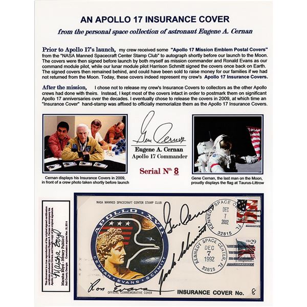 Gene Cernan's Apollo 17 Anniversary Cover