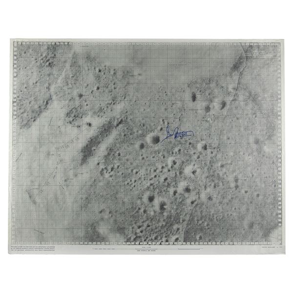 Gene Cernan Signed Apollo 17 LRV Tracking Chart