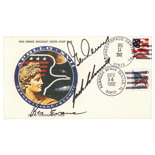 Gene Cernan's Apollo 17 Signed Anniversary Cover