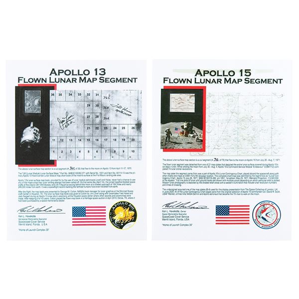Apolo Map Apollo 13 and 15 Lunar Map Segments (Attested as Flown)