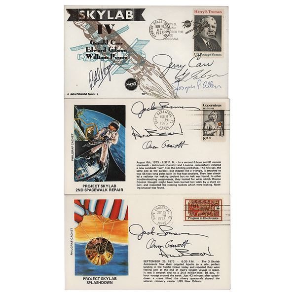 Skylab (3) Signed Covers and (4) Original Photographs